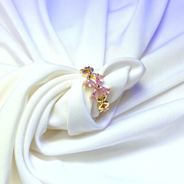 Blush Butterfly Ring by Glimzzy – elegant butterfly-inspired artificial ring with a delicate blush finish for women