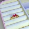 Glimzzy Ruby Bloom Ring artificial jewellery for women