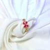 Glimzzy Ruby Bloom Ring artificial jewellery for women